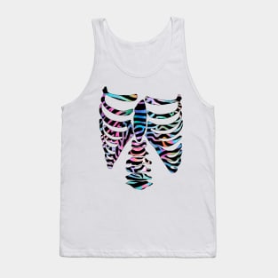 Rad to the Bone Zebra Skelton Tank Top